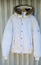 Schott NYC White Puffer Jacket
