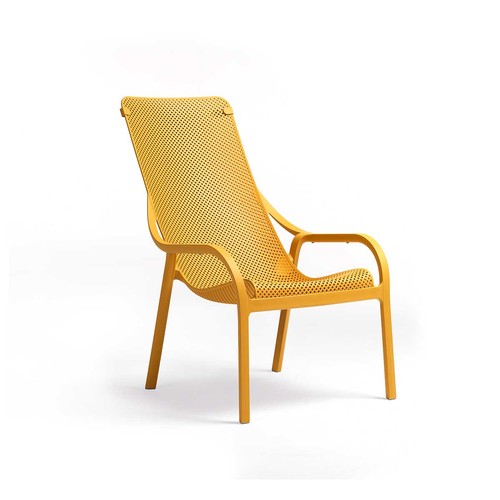 Fauteuil net lounge moutarde - fauteuil,