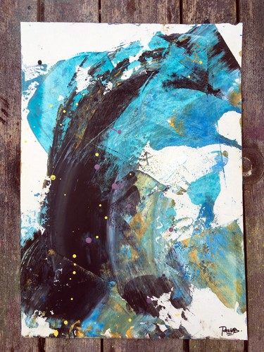 Peinture signée tableau - -,