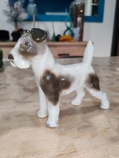 Rare Terrier Hund porcelaine figur schnauzer porzellanfigur pfeffer Gotha,1910 