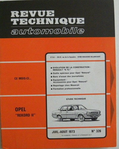 Revue technique automobile rta - revue,