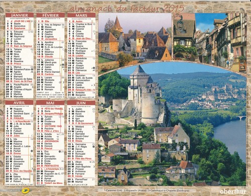 Calendrier oberthur 2015 - 2015,