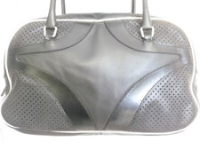 PRADA ELEGANT SAC BOWLING ITALIEN STYLE COUTURE VACHETTE SOUPLE AJOURE