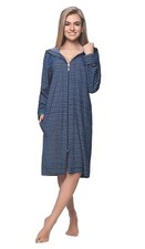 Peignoir/Robe de Chambre Tendance en Coton Souple avec Poches Zip et Capuche ...