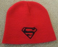 Official DC Comics Superman Logo Red Children's Knit Cap -pre owned