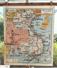 ancien carte scolaire géographie vidal lablache Colin 36 Indochine Madagascar a