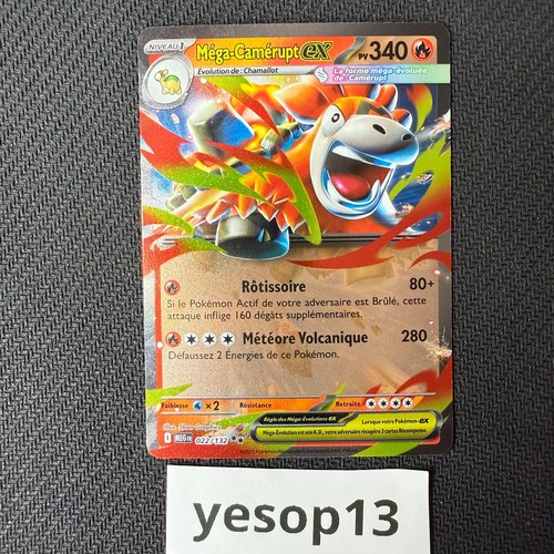 Carte pokémon méga - carte, méga-camérupt