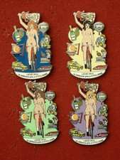 LOT DE 4 PIN'S PIN'UP A VELO - MONTGOLFIERE - MICHELIN - TGV - R4