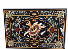 Table En Marbre Incrusté Pour Salle À Manger / Centre 48" X 36" Fait Main