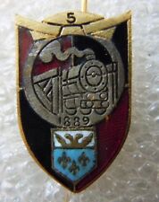 insigne boutonnière 5° GENIE Locomotice émail ancien original  FRANCE PINS