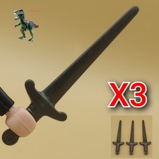 X3 Playmobil épée gris