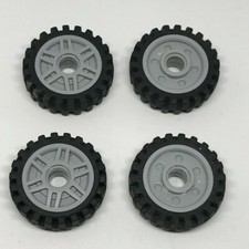 LEGO : 4x Roue Pneu 24mm D. x