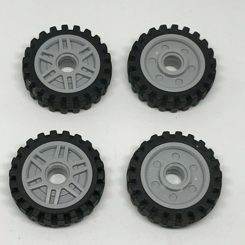 Lego roue pneu 24mm - 4x,