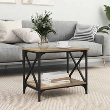 Table d'Appoint Table Basse Salle de Séjour Noir Bois d'Ingénierie vidaXL