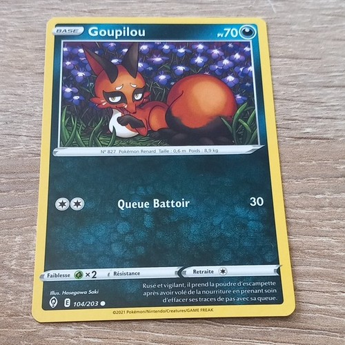 Pokemon carte goupilou 70pv - carte,