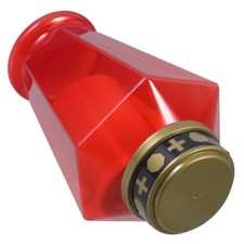  Bougie Led croisée rouge sans flamme, réutilisable, scintillante, pour église,