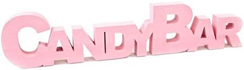 Lettres candy bar - bar, rose
