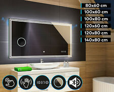 Miroir de Salle de Bain Lumineux LED | BLUETOOTH | HORLOGE | INTERRUPTEUR