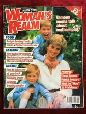 WOMAN'S REALM magazine 07/03/1989 PRINCESS DIANA Emma Samms Patrick Ryecart