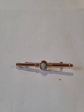 Ancienne Broche BARRETTE  En Plaqué Or Poinçonné CAMÉE 