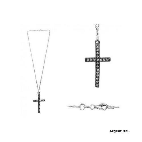 Collier argent 925 rhodié - argent,