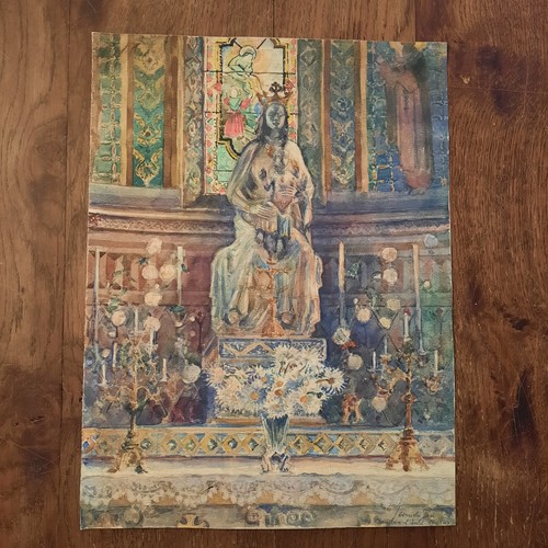 Dessin ancien aquarelle - dessin,