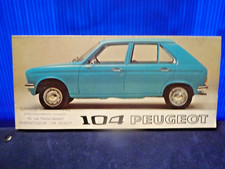 Sales brochure catalogue prospekt  PEUGEOT 104 1973 8p 9.5x21 depliant Montluçon