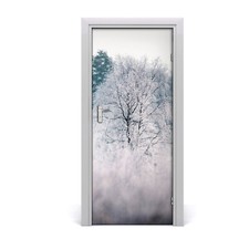 Tulup Autocollant de porte 85x205 cm autocollant - Forêt en hiver