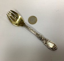 Magnifique Fourchette TIFFANY & CO En Argent Vermeil, 1880, Floral, 145mm