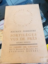MAURICE FOMBEURE  SORTILEGES VUS DE PRES  1947   N° 481 /1000