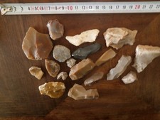 lot 18 outils préhistoriques  Ardèche Saint Alban Auriolles  près grotte Chauvet