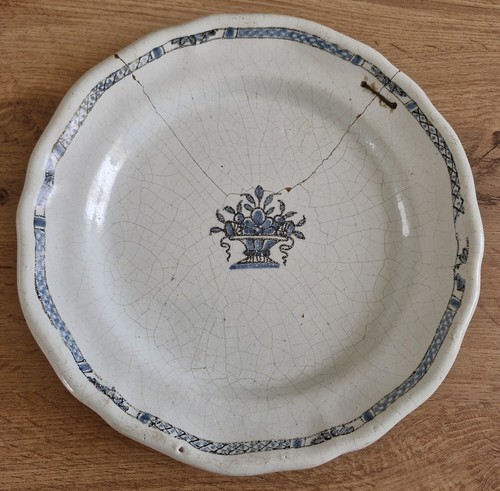 Ancienne assiette faïence - assiette, en