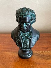 BUSTE DE LUDWIG VAN BEETHOVEN EN RESINE patinée vert vintage 