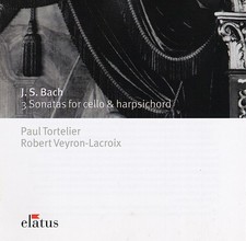 CD JS BACH 3 Sonates Viole de Gambe et Clavecin  Violoncelle : TORTELIER  Elatus