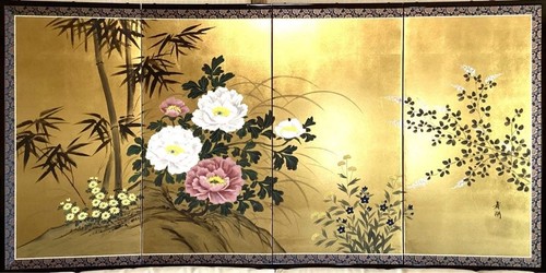 Paravent japonais byobu - paravent,