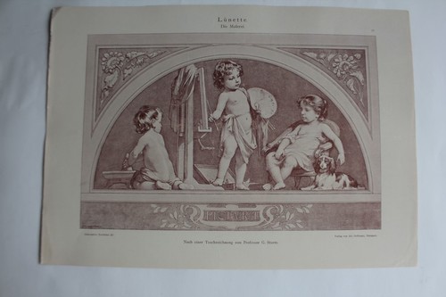 Estampe lunette peintres - lunette,