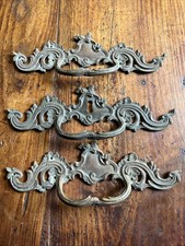 Lot de 3 Poignées Bronze Doré Louis XV Quincaillerie Ameublement Q 20