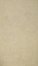 Tapis Abstrait Neutre 5x8 Pièces Moderne Avec Des Motifs De Feuilles Subtiles