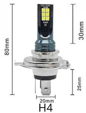 Lot 2 ampoules H4 LED 6000 K