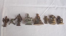 Lot de 8 anciennes figurines rapportées du Cambodge en 1971