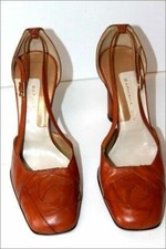 BARBARA BUI Escarpins Tout Cuir Marron Hauts Talons T 37 TBE