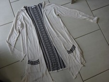 VESTE gilet long beige et noir   femme "LADY BLUSH"   taille 4 TBE