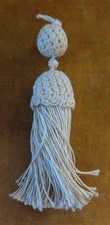 Pompon au crochet coton écru