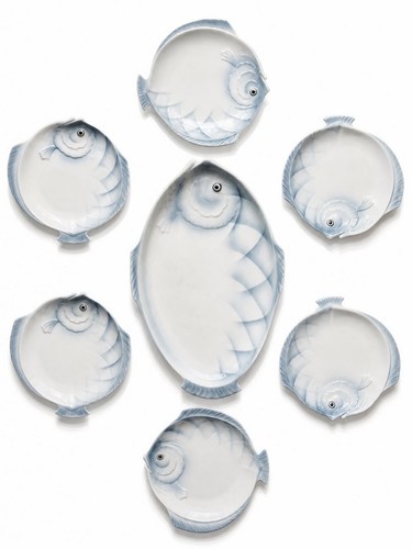 Service poisson vintage en - vintage,