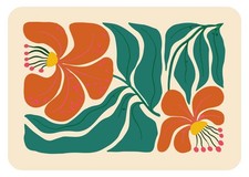 Art mural affiche florale