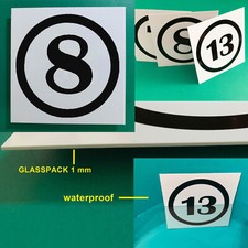 Numéro 8 V1 Glasspack Étiqueté Vinyle De Découpe