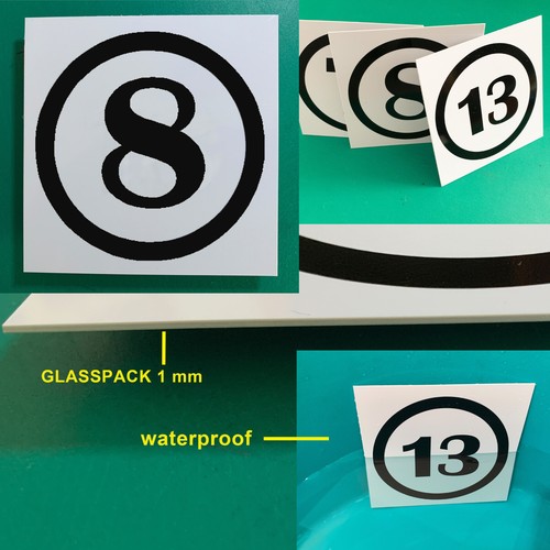 Numéro glasspack - numéro, 8