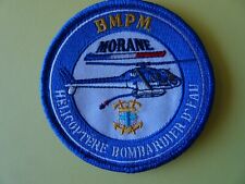 écusson pompier brodé helicoptère bombardier d eau du bmpm morane marseille
