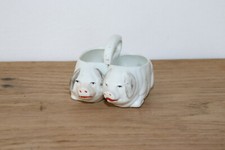 ancien saleron en porcelaine en forme de cochon 