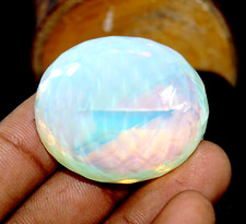 Grande opale de feu rose bleue 100+ ct pierre précieuse en vrac coupe ovale a...